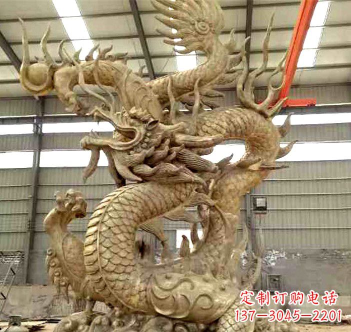 河南精美铜龙雕塑