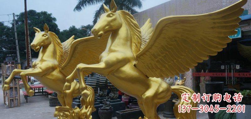 河南飞马玻璃钢仿铜动物雕塑