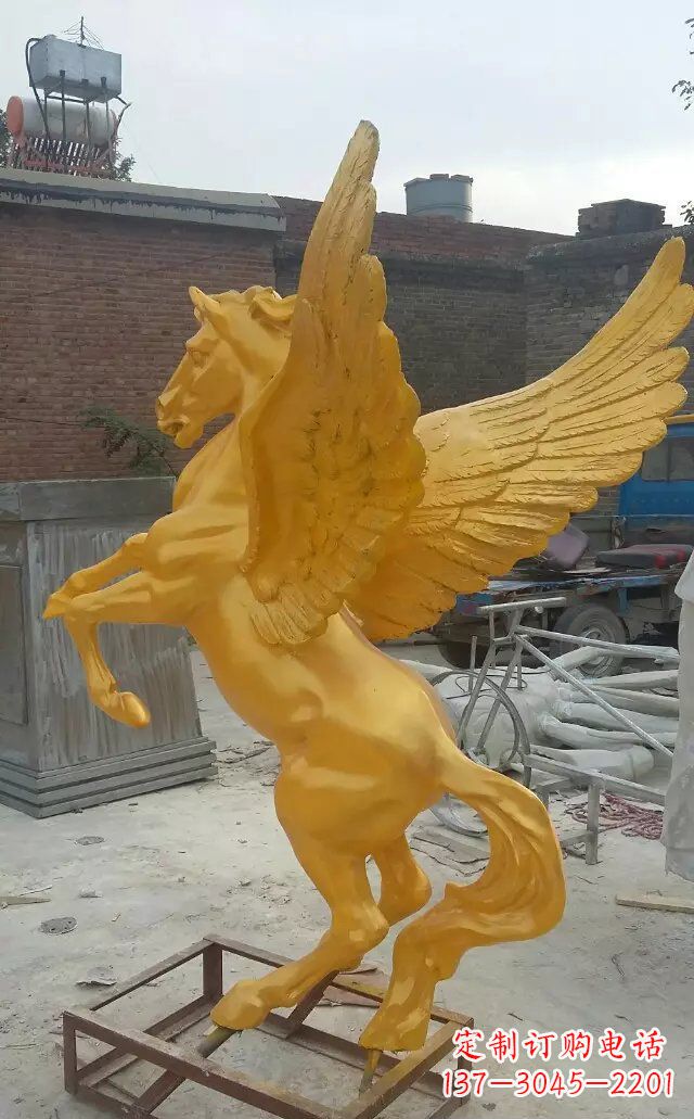 河南飞马玻璃钢仿铜动物雕塑 (2)