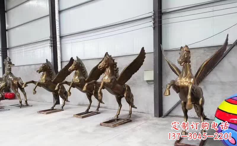 河南精美绝伦的飞马铜雕
