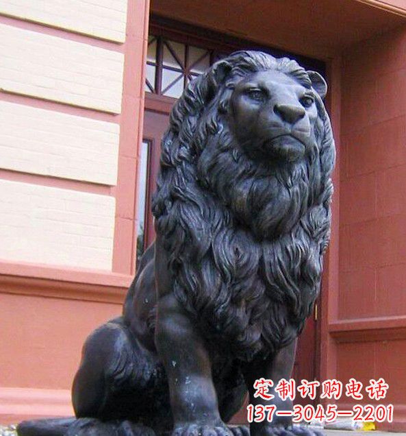 河南非洲狮子铜雕塑精美雕刻,精美绝伦