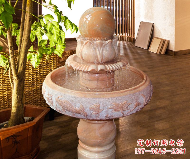 河南风水球石雕图片