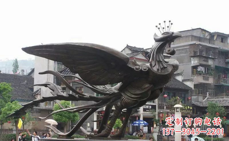 河南凤凰公园景观铜雕