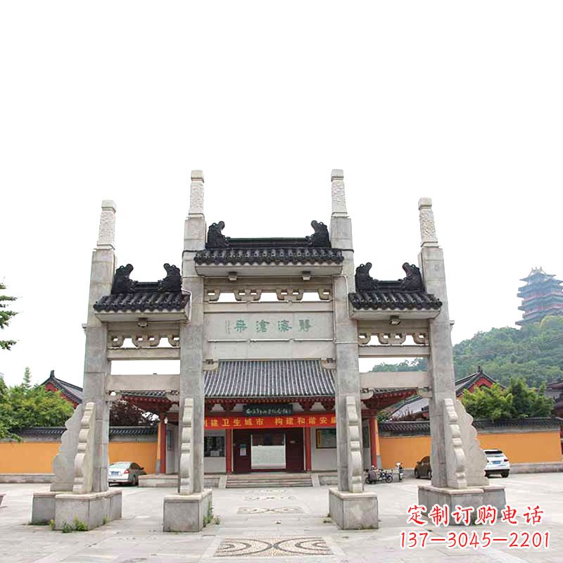 河南艺术镶嵌石牌坊雕塑