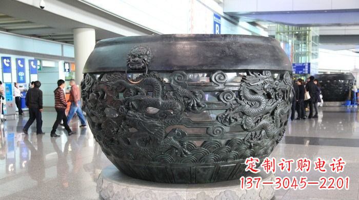 河南浮雕水缸龙广场景观雕塑