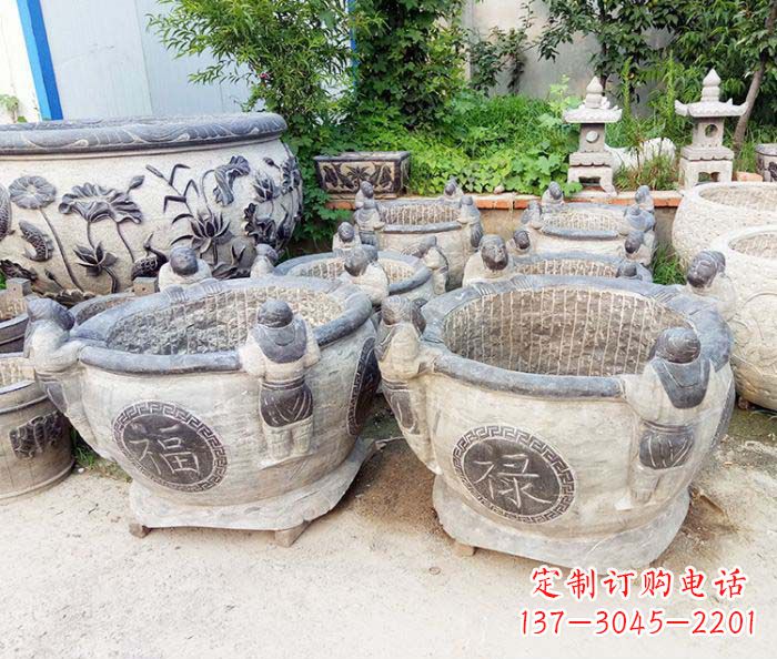 河南福禄招财石雕水缸