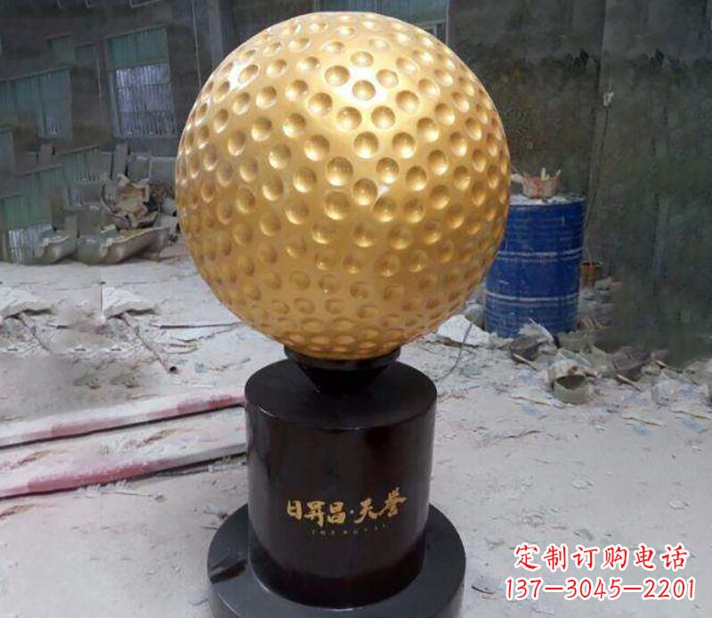 河南精致高尔夫球铜雕