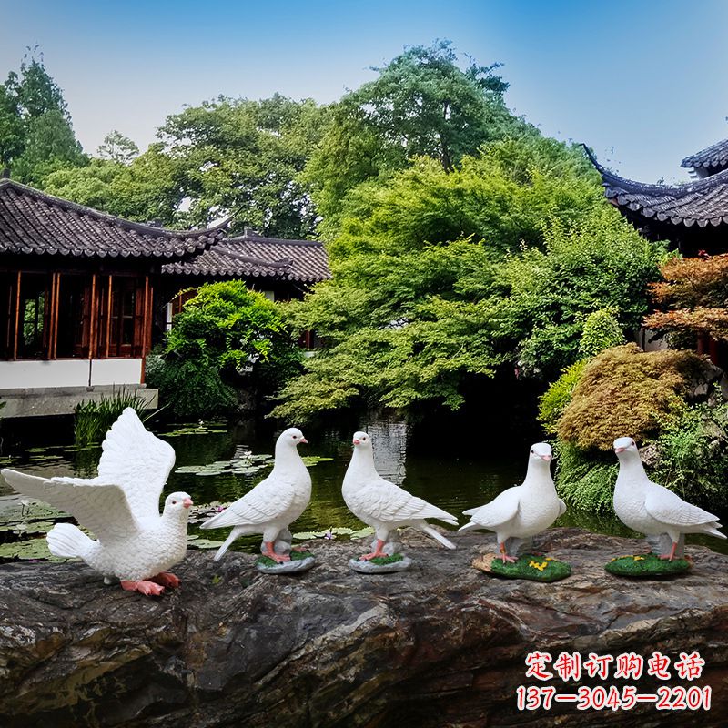 河南令人惊艳的鸽子雕塑