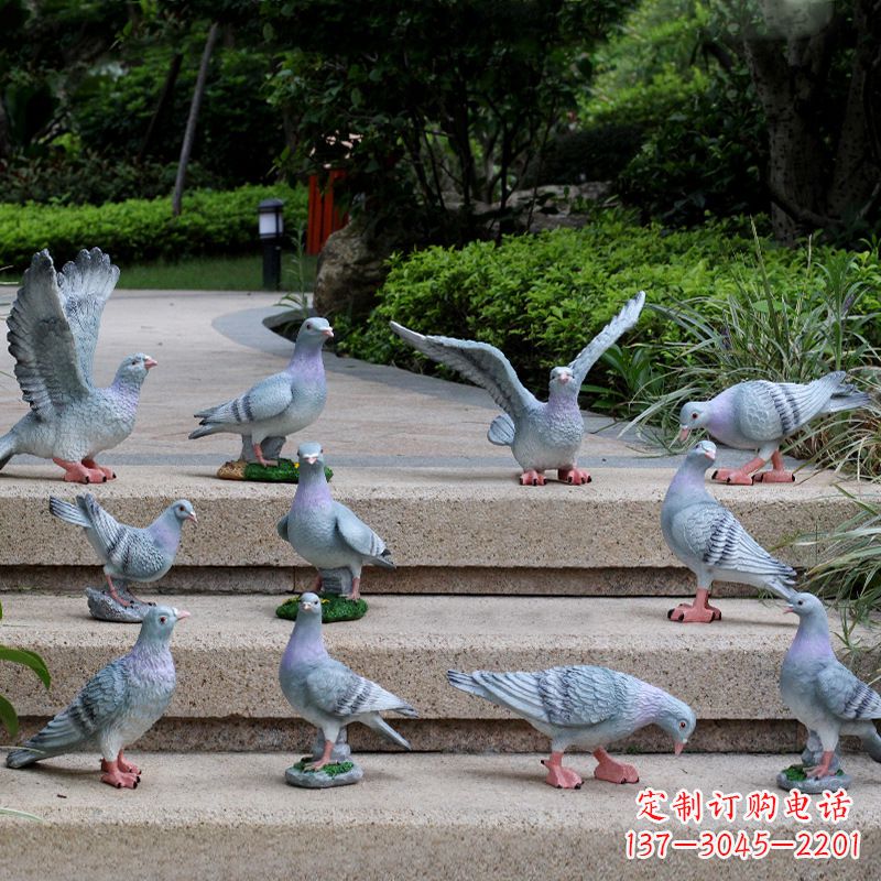 河南鸽子兔子猴子大象雕塑