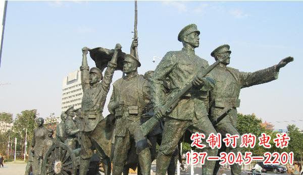 河南革命战士广场景观铜雕