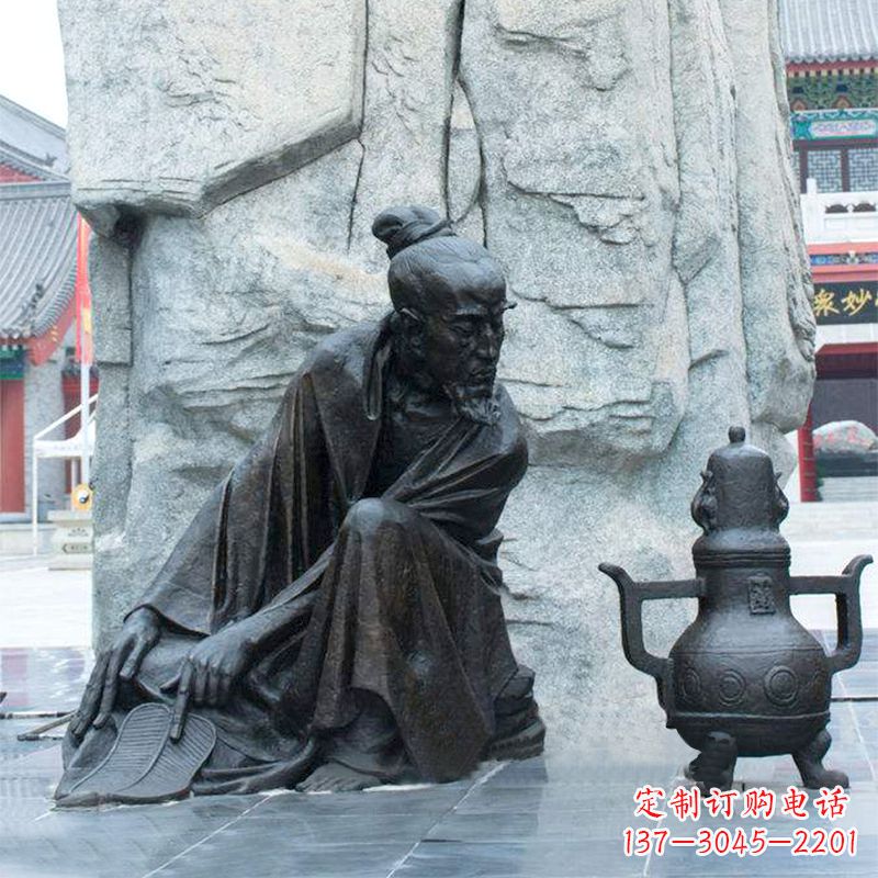 河南中国医史传承葛洪炼丹情景雕塑