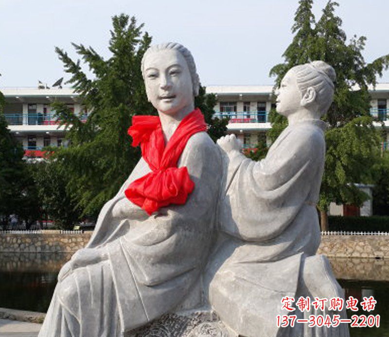 河南爱与温柔——领雕”母亲”石雕景观装饰