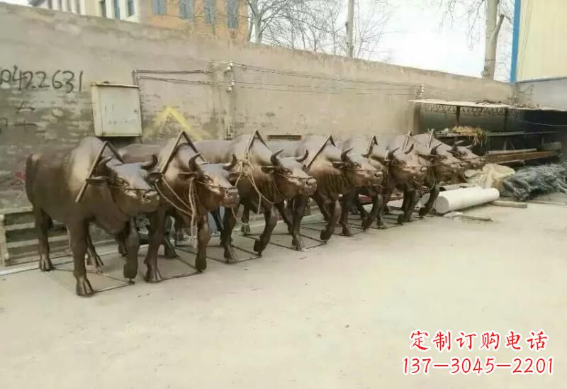 河南艺术之作,牛雕塑