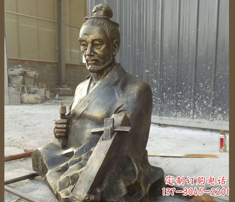 河南青铜鲁班雕塑,赞颂传统工匠精湛技艺