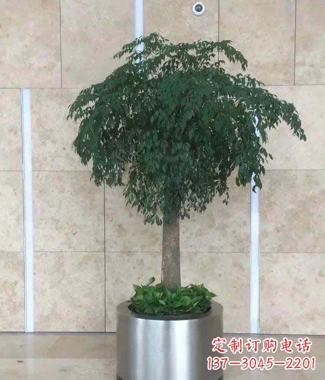 河南公司不锈钢花盆景观雕塑
