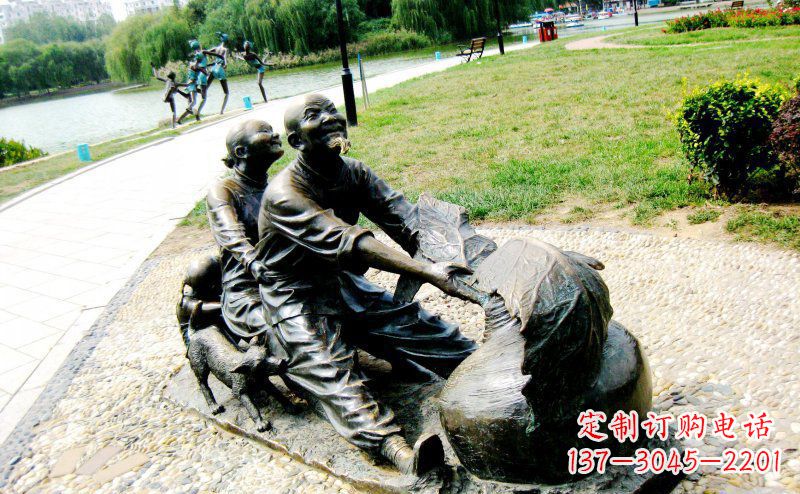 河南新颖可爱的铜雕萝卜小品