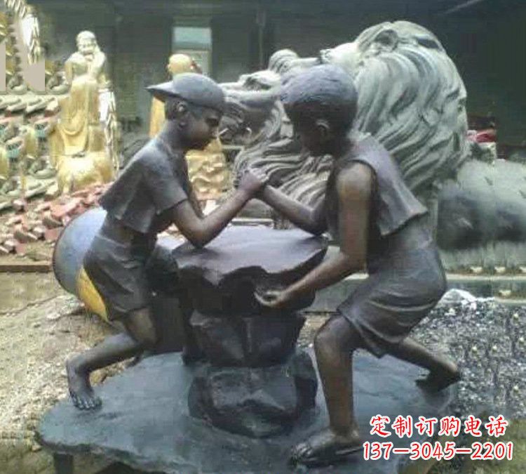 河南非凡童趣,精致儿童铜雕