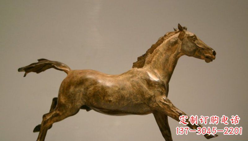 河南铜雕动物奔跑马