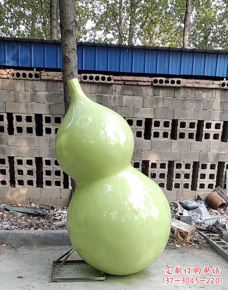 河南公园装饰休闲雕塑——葫芦仿真玻璃钢雕塑