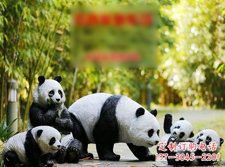 河南玻璃钢仿真熊猫雕塑
