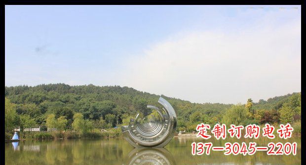 河南不锈钢圆环景观雕塑