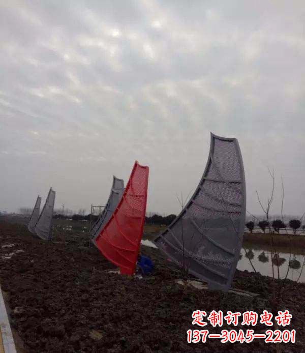 河南不锈钢抽象帆船雕塑