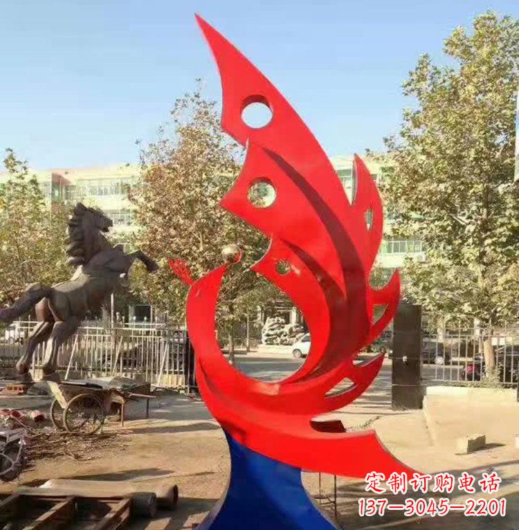 河南艺术精美的不锈钢凤凰雕塑