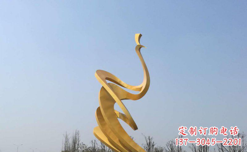 河南抽象凤凰不锈钢雕塑