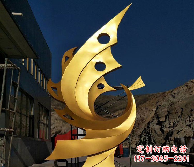 河南精美不锈钢抽象凤凰景观雕塑