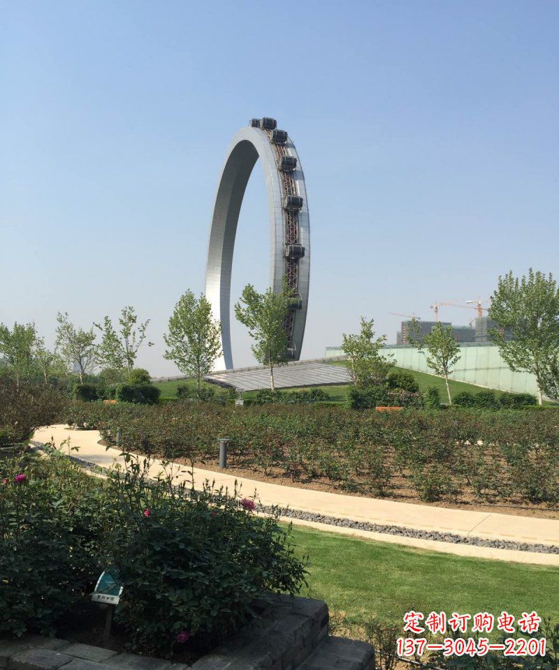 河南精美摩天轮不锈钢抽象雕塑
