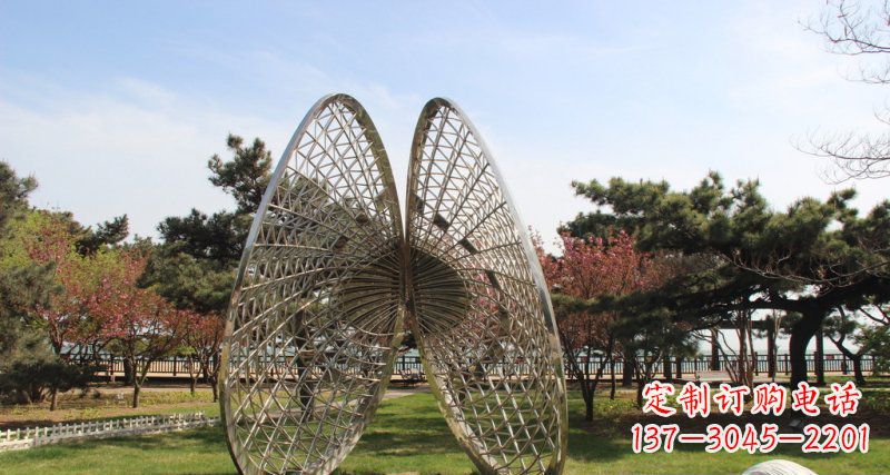 河南做工细腻的不锈钢抽象雕刻扇贝雕塑
