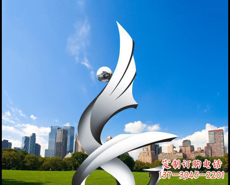 河南优雅贵族不锈钢凤凰雕塑