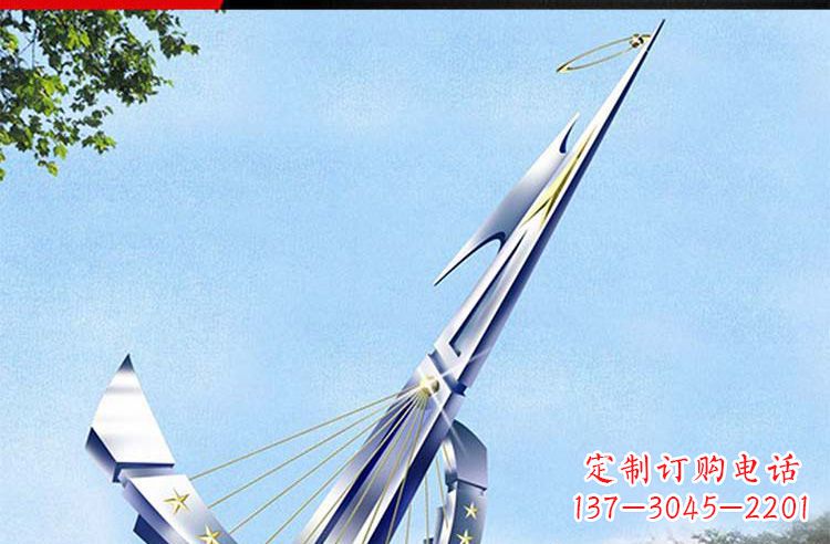 河南古典高雅不锈钢帆船雕塑