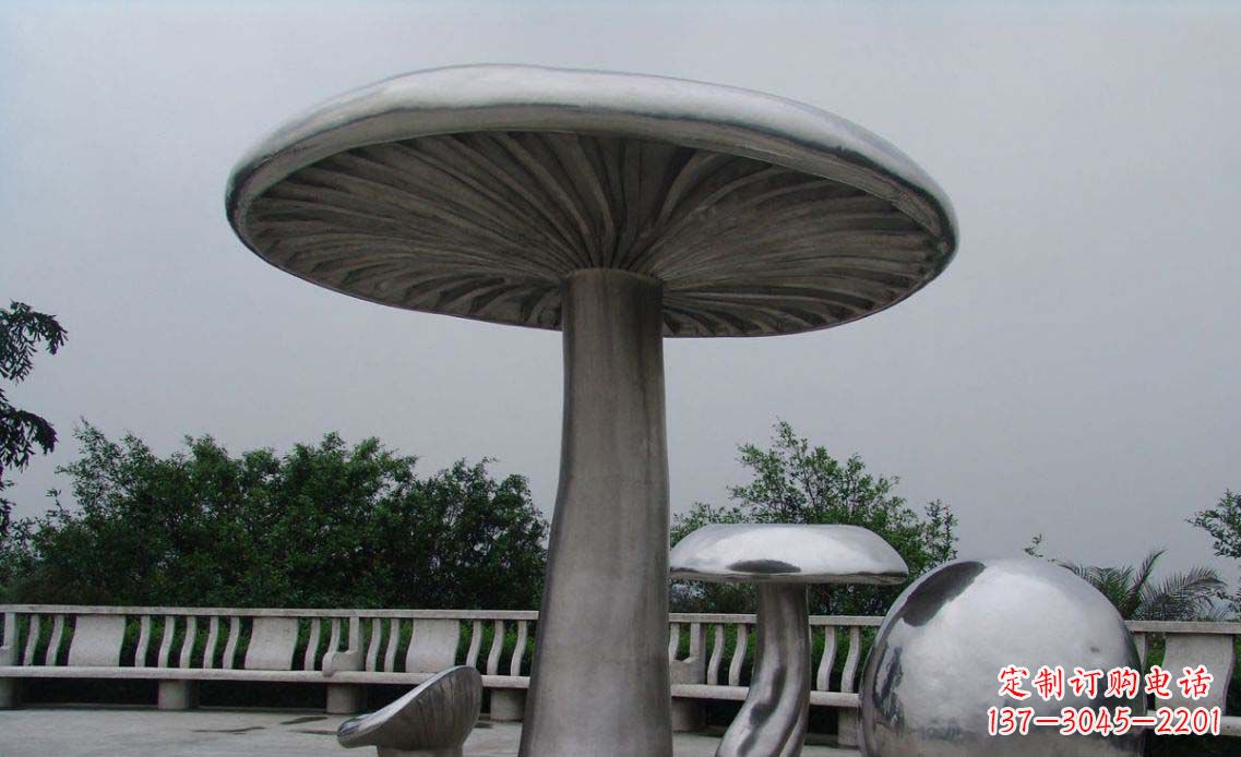 河南特色不锈钢凉亭雕塑
