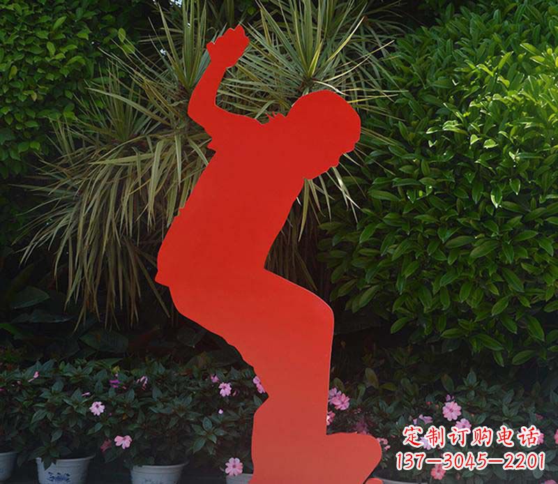 河南不锈钢男孩滑板雕塑