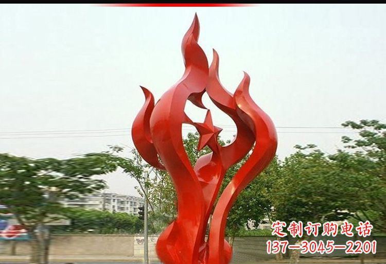 河南 不锈钢火炬雕塑-美轮美奂