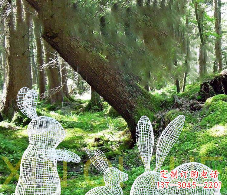 河南精美兔子雕塑,点缀你的公园