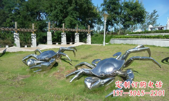 河南产品名称精美铸造不锈钢螃蟹雕塑