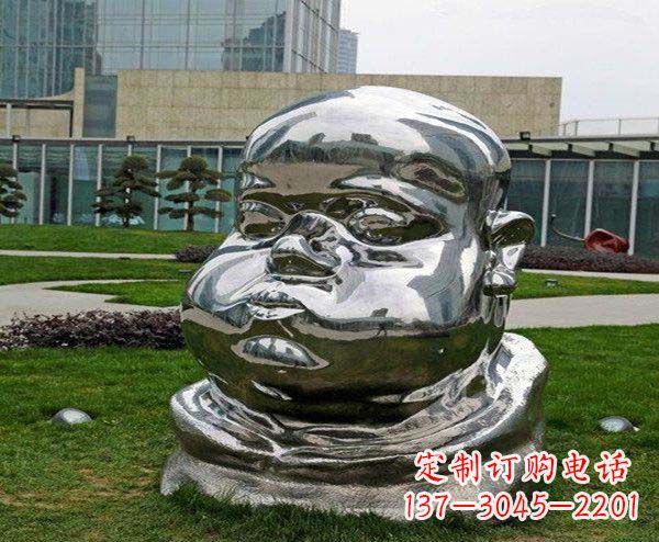 河南儿童不锈钢头像雕塑