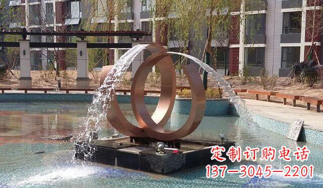 河南高贵典雅的不锈钢喷泉雕塑