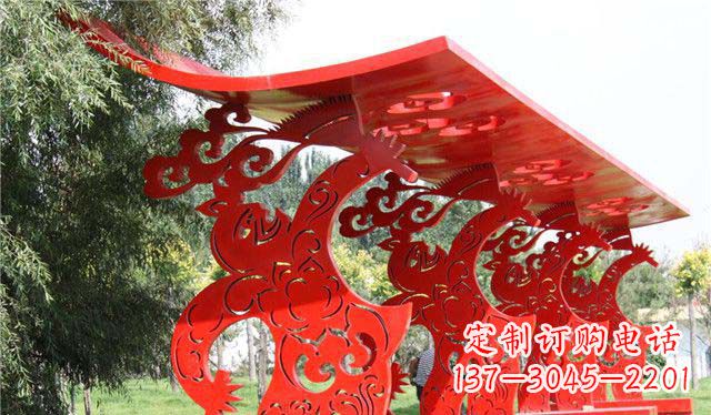 河南新潮不锈钢公园凉亭雕塑