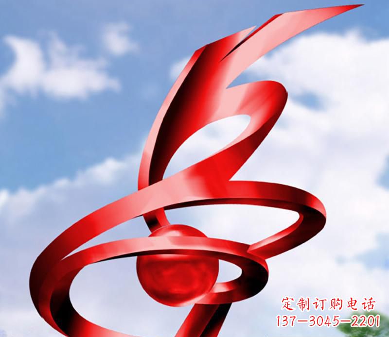 河南公园装饰不锈钢指环雕塑