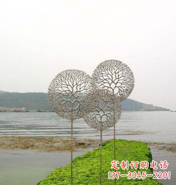 河南 迷人的不锈钢蒲公英雕塑