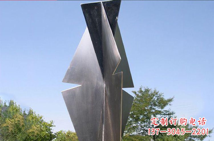 河南不锈钢树叶雕塑更新公园景观