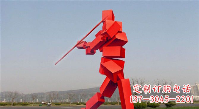河南定制不锈钢标枪雕塑