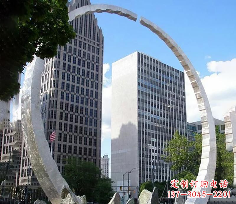 河南金属圆环景观雕塑