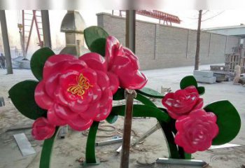 河南中领雕塑花朵般精美的不锈钢牡丹雕塑