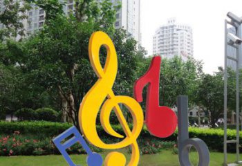 河南不锈钢音符雕塑-引领您的心情旋律