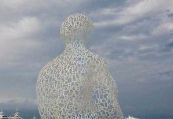 河南不锈钢字母镂空人物雕塑