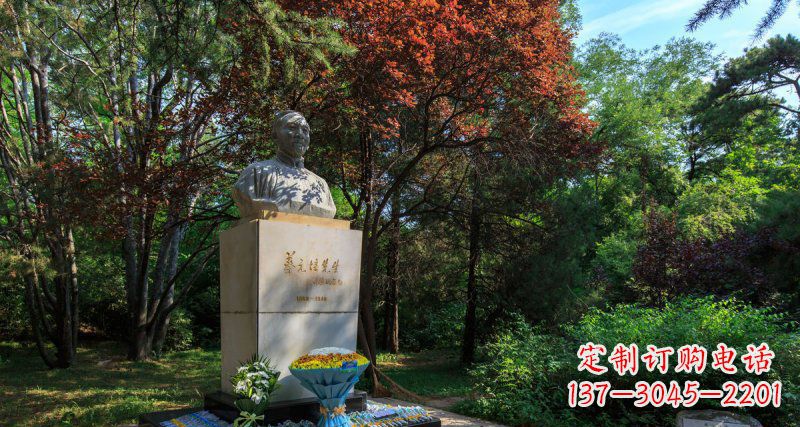 河南精致无缝蔡元培胸像石雕